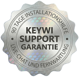 Garantie de support Keywi — 90 jours d'aide à l'installation, chat en direct et assistance à distance